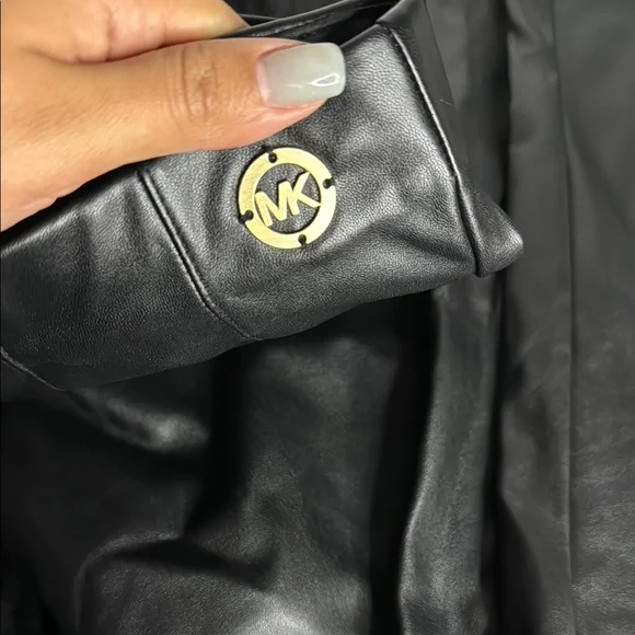 Michael Kors Black and Gold Straight Leg Pants - Picture 2 of 4